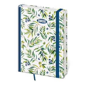 Daily diary A5 Vario - Olive with rubber band