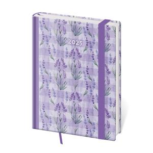 Daily diary B6 2025 Vario - Lavender with rubber band