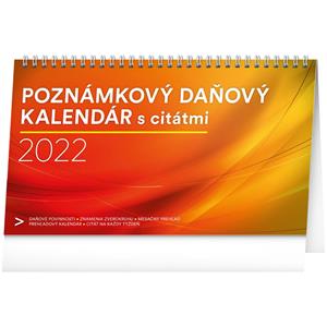 Desk Calendar 2022 Note with taxes and quotes SK