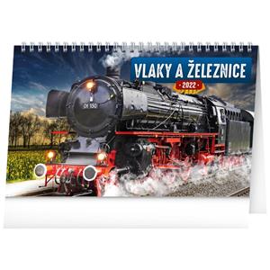 Desk Calendar 2022 Trains and rails