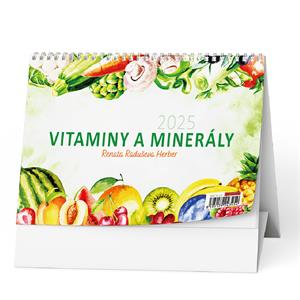 Desk Calendar 2025 Vitamins and minerals by Renata Raduše Herber