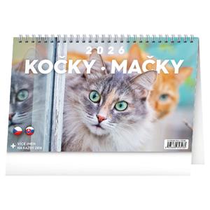 Desk calendar 2026 Cats CZ/SK
