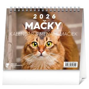 Desk calendar 2026 Cats - with cat names
