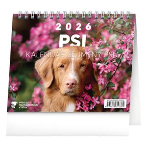 Desk calendar 2026 Dogs - with names dogs