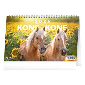 Desk calendar 2026 Horses CZ/SK
