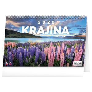 Desk calendar 2026 Landscape CZ/SK
