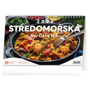 Desk calendar 2026 Mediterranean cuisine