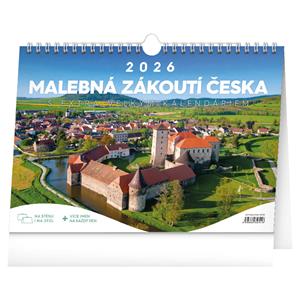 Desk Calendar 2026 Picturesque Corners of the Czech Republic with Extra Large Calendar