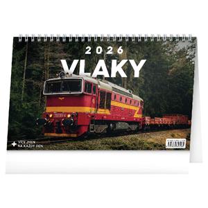 Desk calendar 2026 Trains