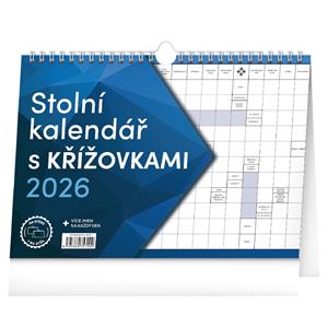 Desk Calendar 2026 With Crosswords with Hook