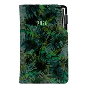 Diář DESIGN weekly pocket 2026 CZ - black - Fern
