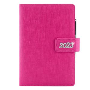 Diary BRILIANT daily A5 2023 Polish - pink