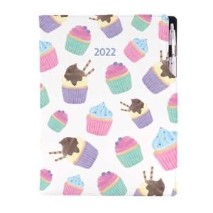 Diary DESIGN daily A4 2022 - Cupcake