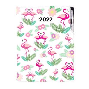 Diary DESIGN daily A4 2022 - Flamingo