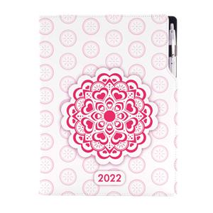 Diary DESIGN daily A4 2022 - Mandala red