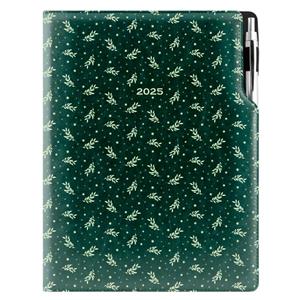 Diary DESIGN daily A4 2025 - green - branches