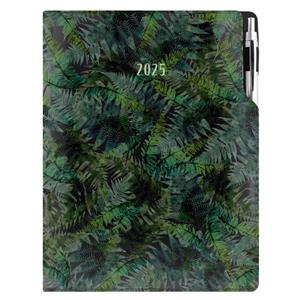 Diary DESIGN daily A4 2025 PL - black - Fern