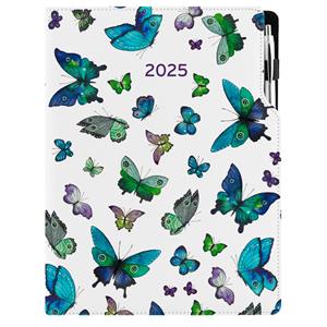 Diary DESIGN daily A4 2025 PL - Blue Butterfly