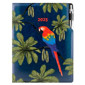 Diary DESIGN daily A4 2025 PL - blue - parrot