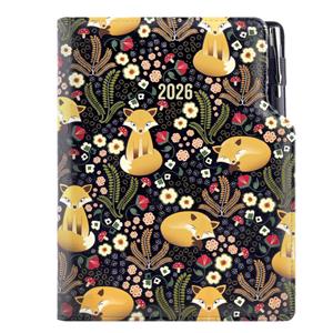 Diary DESIGN daily A5 2026 CZ - black - Fox