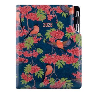 Diary DESIGN daily A5 2026 CZ - blue - Bullfinch