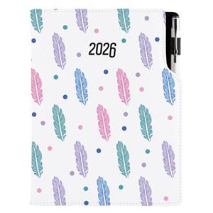 Diary DESIGN daily A5 2026 CZ - Feathers