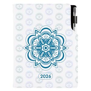 Diary DESIGN daily A5 2026 CZ - Mandala blue