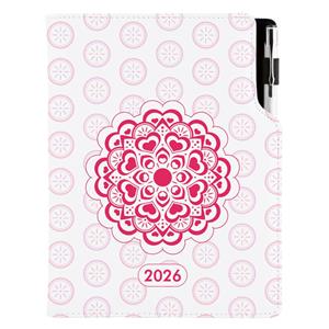 Diary DESIGN daily A5 2026 CZ - Mandala red