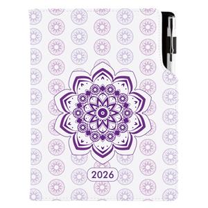 Diary DESIGN daily A5 2026 CZ - Mandala violet