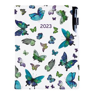 Diary DESIGN daily B6 2023 PL - Blue Butterfly