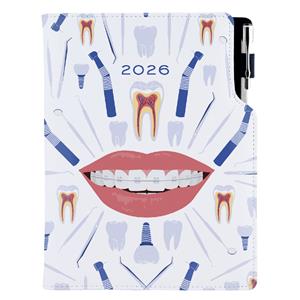 Diary DESIGN daily B6 2026 CZ - white - Dentist