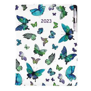Diary DESIGN weekly A4 2023 - Blue Butterfly