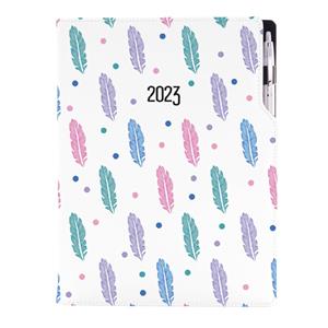 Diary DESIGN weekly A4 2023 PL - Feathers