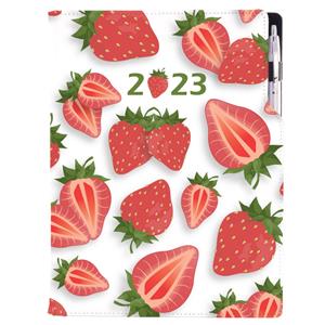 Diary DESIGN weekly A4 2023 - Strawberry