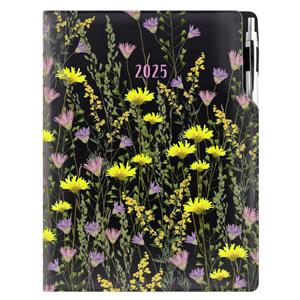 Diary DESIGN weekly A4 2025 PL - black - meadow