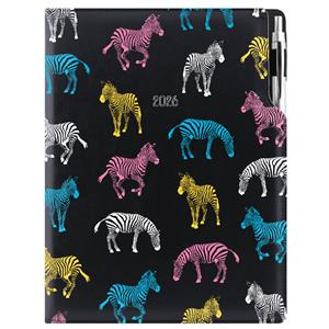 Diary DESIGN weekly A4 2026 CZ - black - Zebra