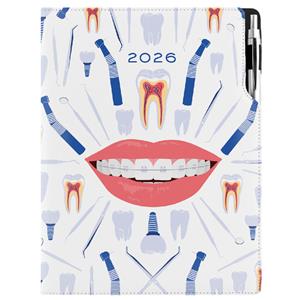 Diary DESIGN weekly A4 2026 CZ - white - Dentist