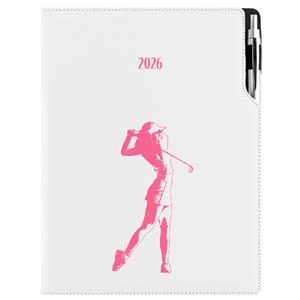 Diary DESIGN weekly A4 2026 CZ - white - Golf woman