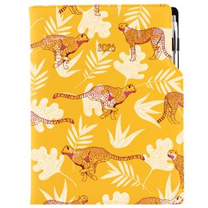 Diary DESIGN weekly A4 2026 Polish - yellow - Cheetah