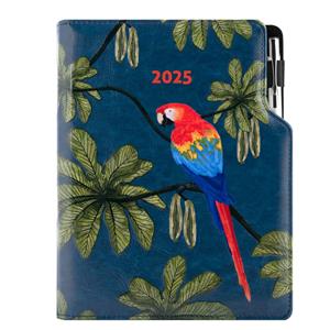 Diary DESIGN weekly A5 2025 PL - blue - parrot