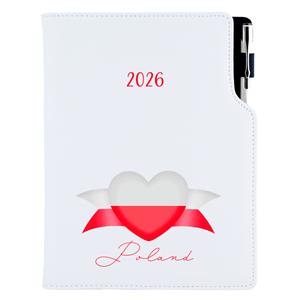Diary DESIGN weekly A5 2026 CZ - white - Polish - flag