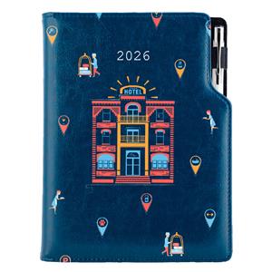 Diary DESIGN weekly A5 2026 SK - blue - Hotel