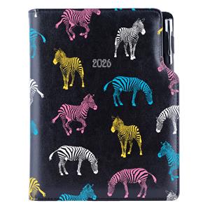 Diary DESIGN weekly B5 2026 CZ - black - Zebra