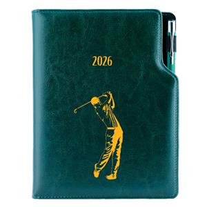 Diary DESIGN weekly B5 2026 CZ - green - Golf man