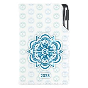Diary DESIGN weekly pocket 2023 CZ - Mandala blue
