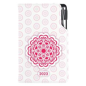 Diary DESIGN weekly pocket 2023 CZ - Mandala red