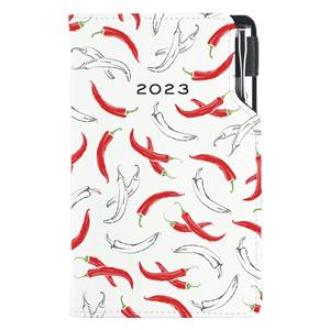 Diary DESIGN weekly pocket 2023 SK - Chilli
