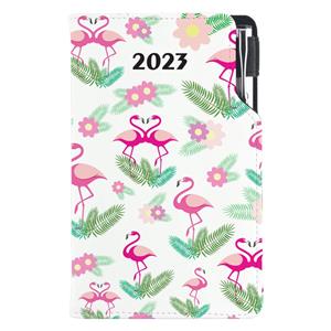 Diary DESIGN weekly pocket 2023 SK - Flamingo