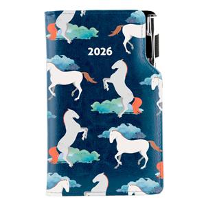 Diary DESIGN weekly pocket 2026 CZ - blue - Horse