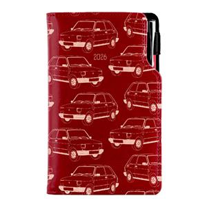 Diary DESIGN weekly pocket 2026 CZ - burgundy - Maluch